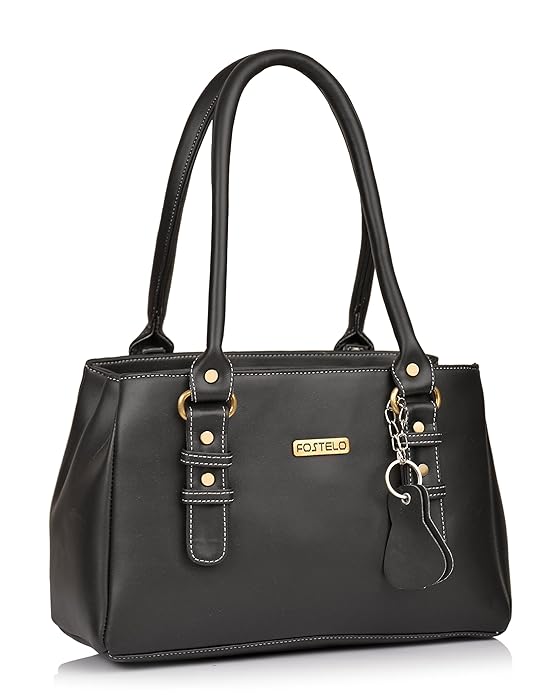 Fostelo Women’s Riverside Satchel Tote Handbag for Women | Ladies Purse | Stylish Shoulder Bag | Gift For Women |Black1