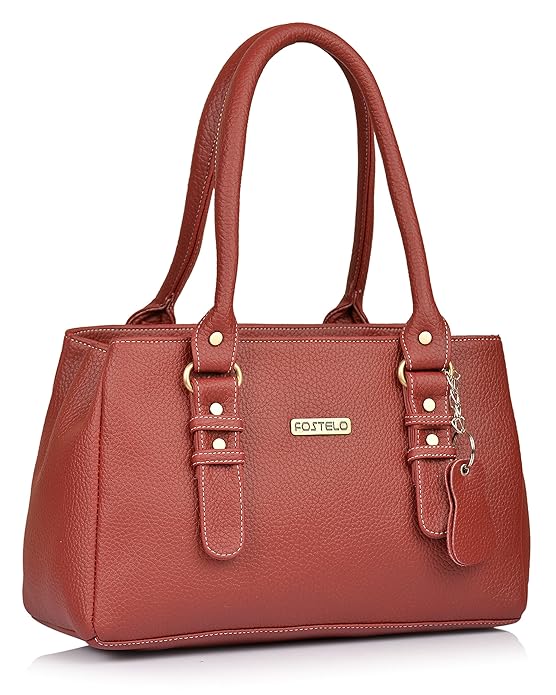 Fostelo Women’s Riverside Satchel Tote Handbag for Women | Ladies Purse | Stylish Shoulder Bag | Gift For Women |Maroon2