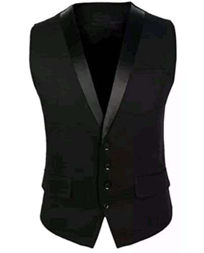 Men Slim Fit Single Breasted Tuxedo Waistcoat