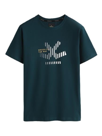 Men's Pure Cotton T-Shirt | Holographic Foil Logo Print | Slim Fit