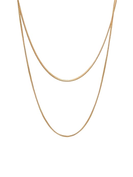 Double Chain Delight Necklace for Women