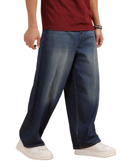 Men's Baggy Fit Jeans | Mid Rise | Jeans for Man