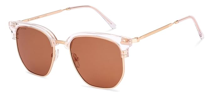 Transparent - Brown Solid | Full Rim Square Stylish & Premium Sunglasses