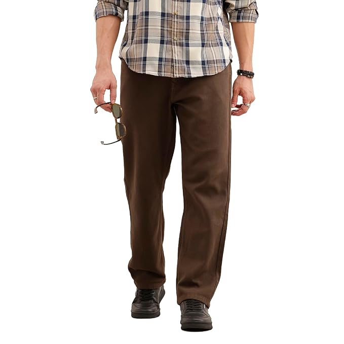 Men's Mid-Rise Jeans | 100% Cotton | Anti-Fit Relaxed Silhouette