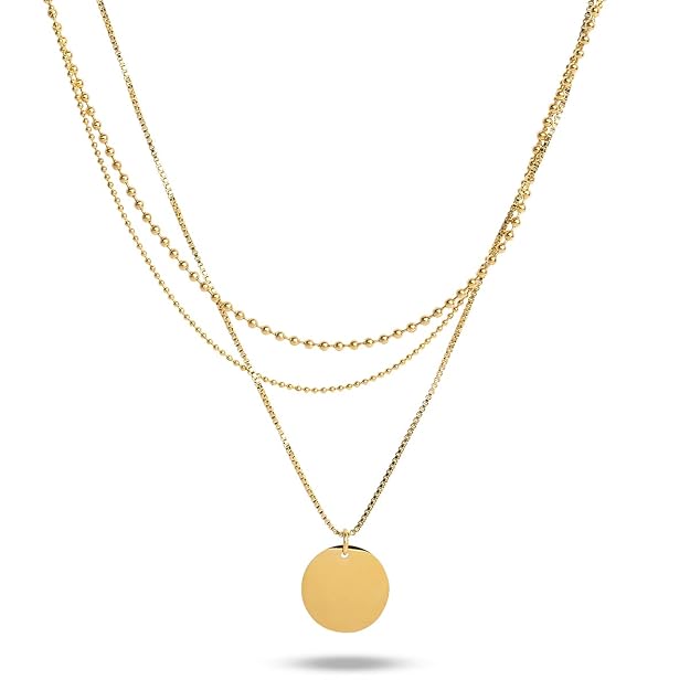 Round Belle Three Layer Necklace for Women