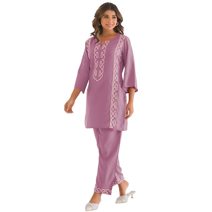 SHIENZY Women Cotton Blend Co Ord Set | Two Piece Ethnic Outfit for Women