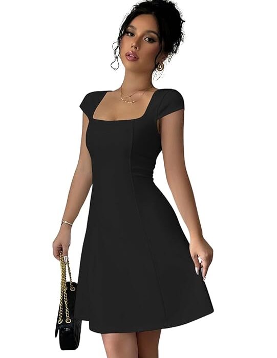 GRECIILOOKS Women’s One Piece Dress – Stylish Midi Party Dress for Women