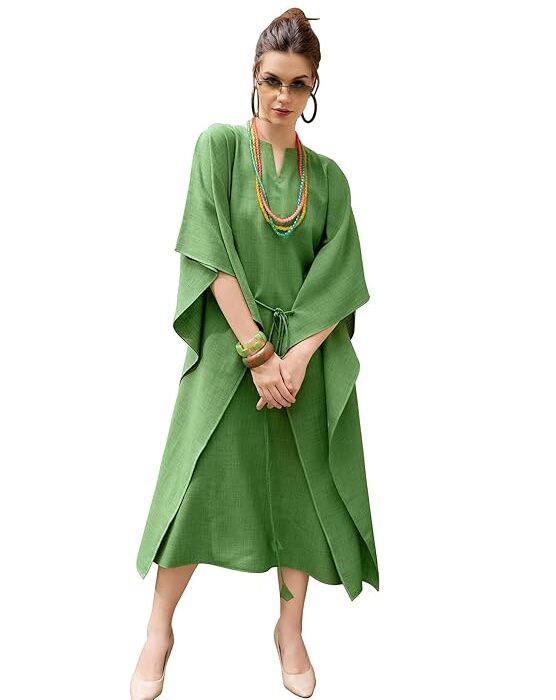 Women’s Maxi Solid Linen Dress