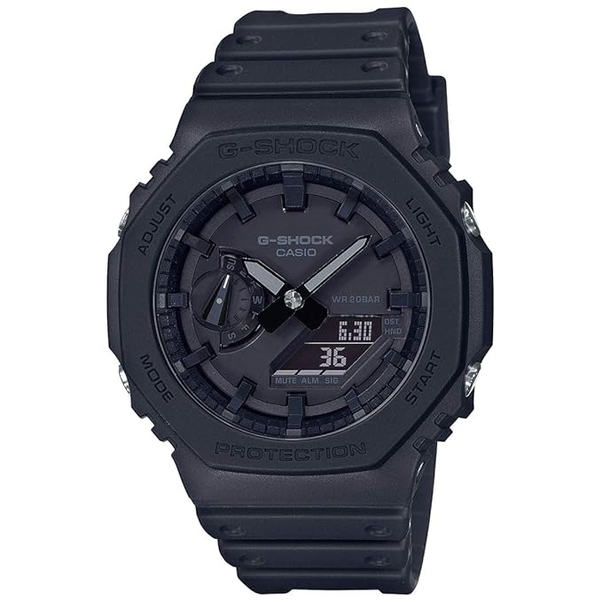 GA-2100-1A1DR Black Analog-Digital Dial Black Resin Strap Men's Watch