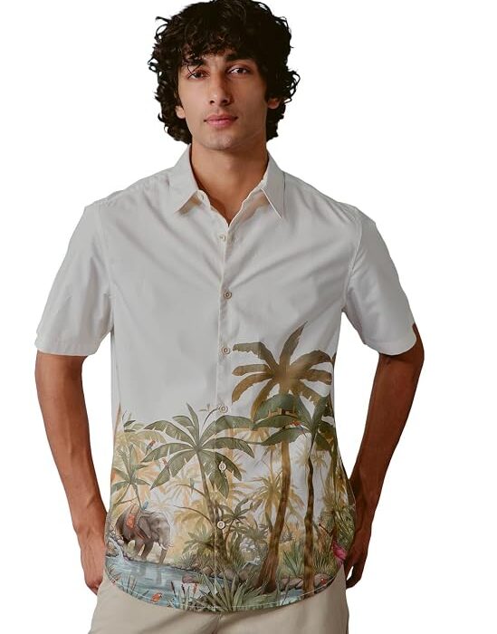Men Woven Printed Regular Fit Shirt