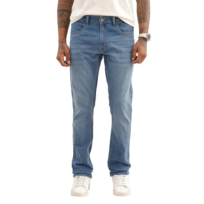 Men's Stretch Cotton Jeans | Solid | Slim Fit