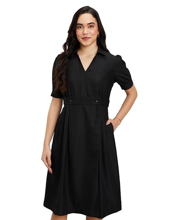 Women's Knee Length Jumpsuit Maxi Sleeveless Crepe A-Line Dress