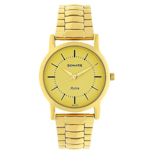 Analog Champagne Dial Men's Watch
