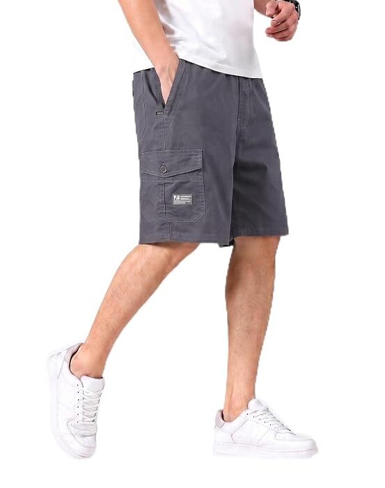 Men's Cotton Shorts with Pockets Knee Length Regulat Fit
