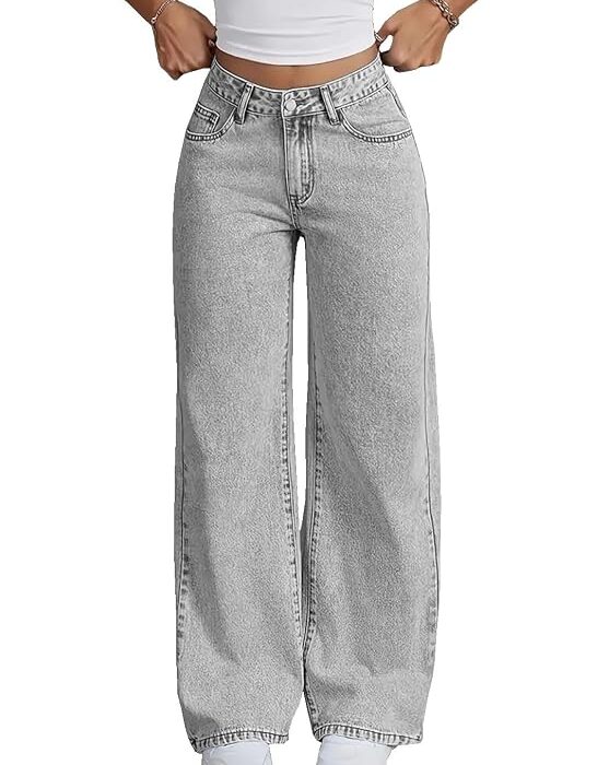 Women's Denim Stretchable High Waist Light Wash Baggy Jeans