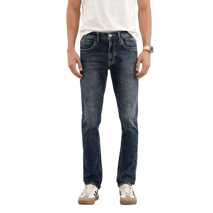 Men's Bootcut Fit Mid-Rise Stretchable Cotton Jeans