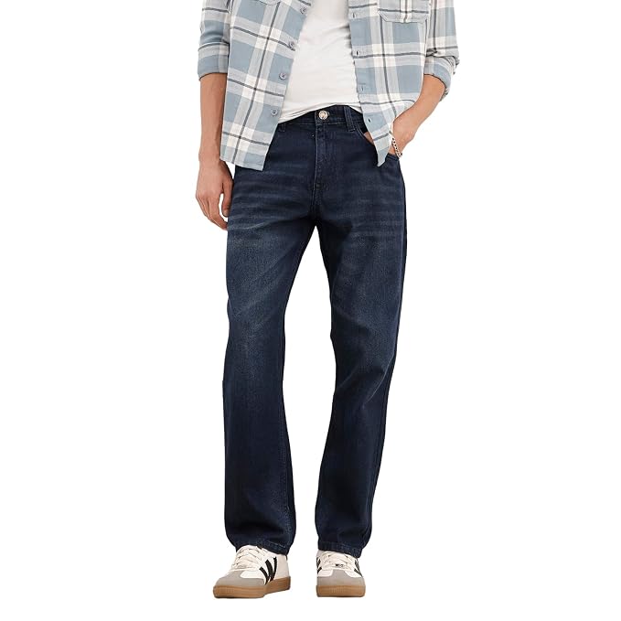 Men's Bootcut Fit Mid-Rise Stretchable Cotton Jeans