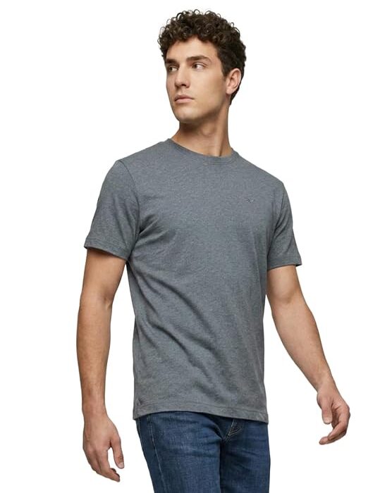 Men Regular Fit Solid Pattern Cotton Blend Round Neck Half Sleeve Loungewear T-Shirt