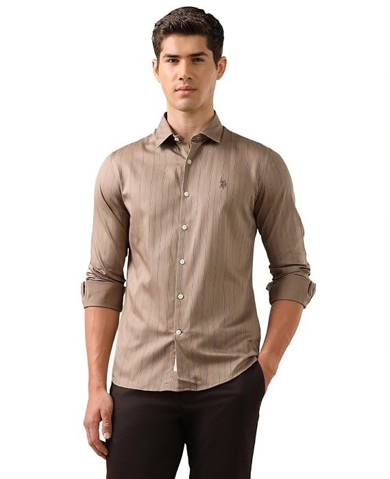 Men's Satin Tailored Fit Shirt