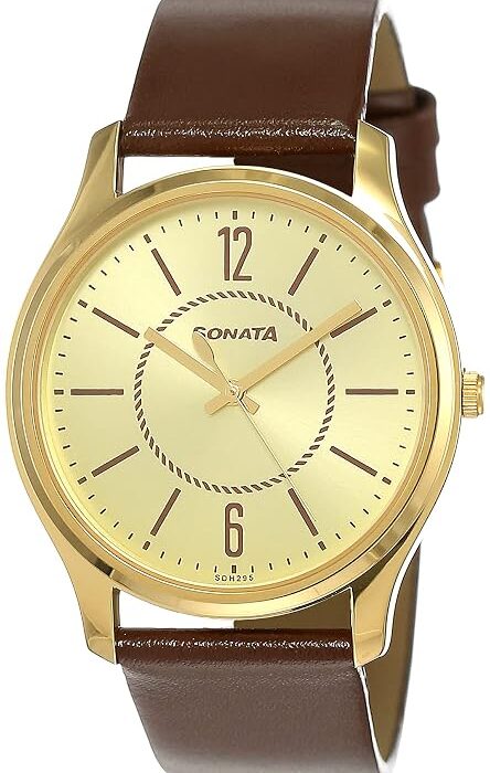 Essentials Analog Champagne Dial Men's Watch