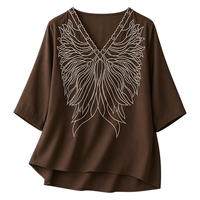 RIEKA Women's Embroidered Top for Women