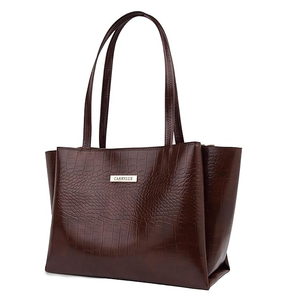 Large Capacity Croco Pattern Tote Bags