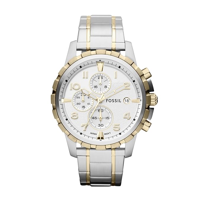 Analog White Dial Men's Watch-FS4795 Stainless Steel, Multicolor Strap