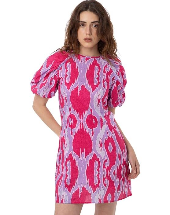 Regular FIT Abstract Print MINI Dress