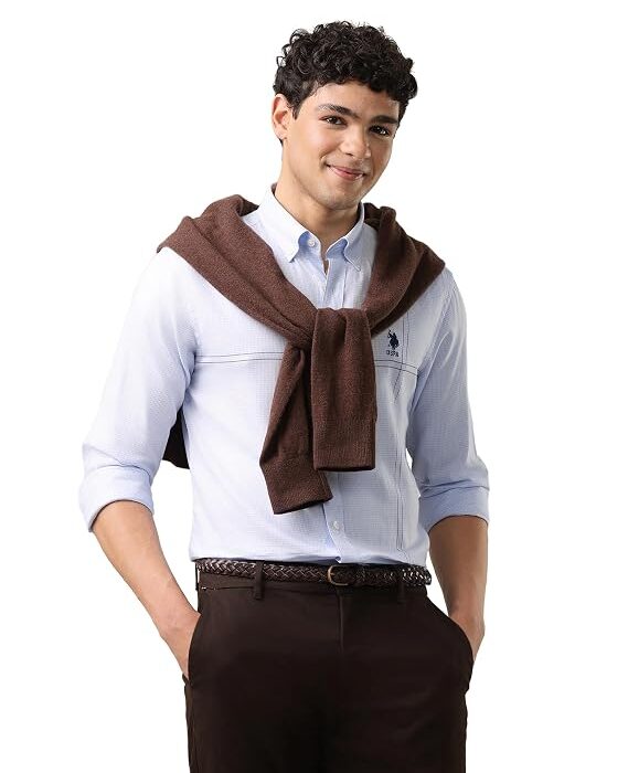 Twill Tailored Fit Button-Down Collar Shirt