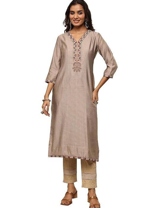 Woven Design Silk Blend Straight Kurta Suit