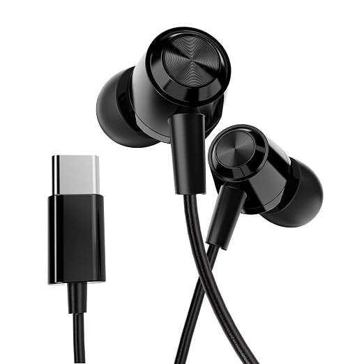 WiredX 500 Earphones with Type-C Input, 13mm Bass Drivers, Inline Controls, IPX5, Earphones Wired Headphones with mic