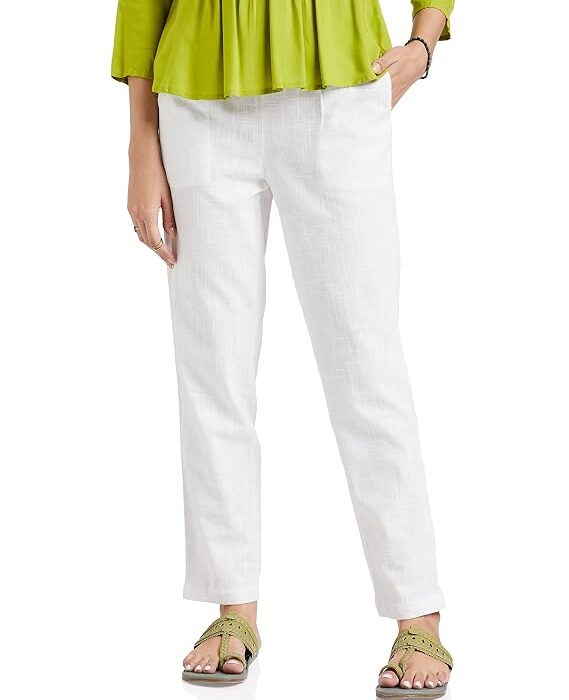 DIGITAL SHOPEE Women Regular Fit Elastic Waist Full Length Cotton Formal