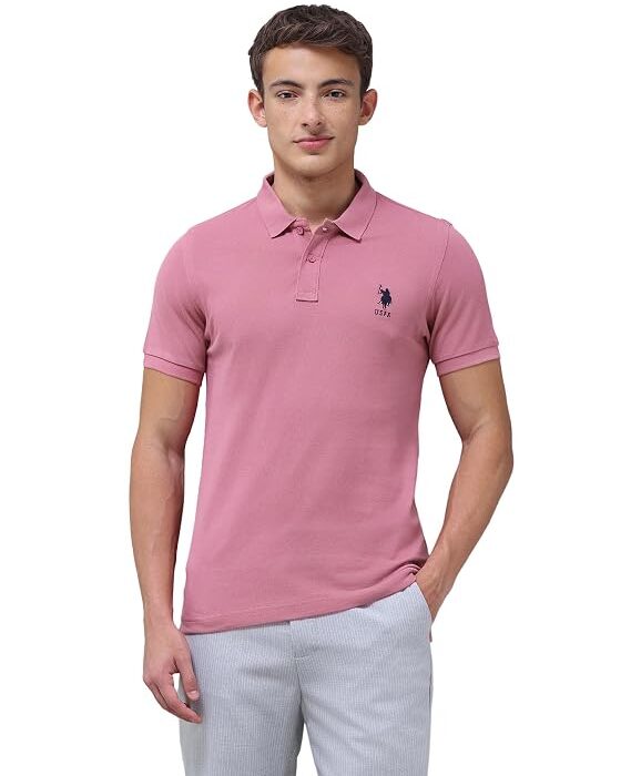 Men's Solid Slim Fit Polo Shirt