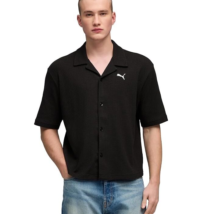 Wardrobe Essentials Men's Boxy Shirt Black