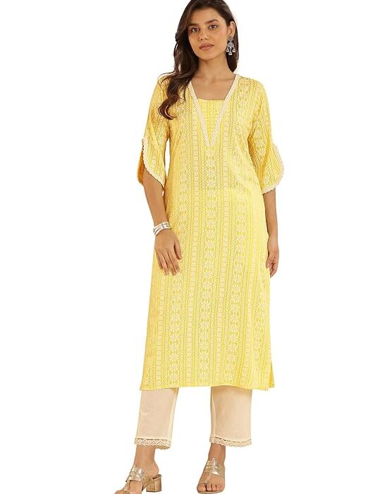 Printed Rayon Straight Fit Kurta for Women Suit